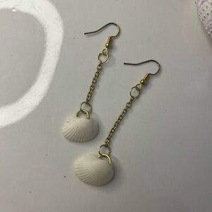 Angel wing shell earrings